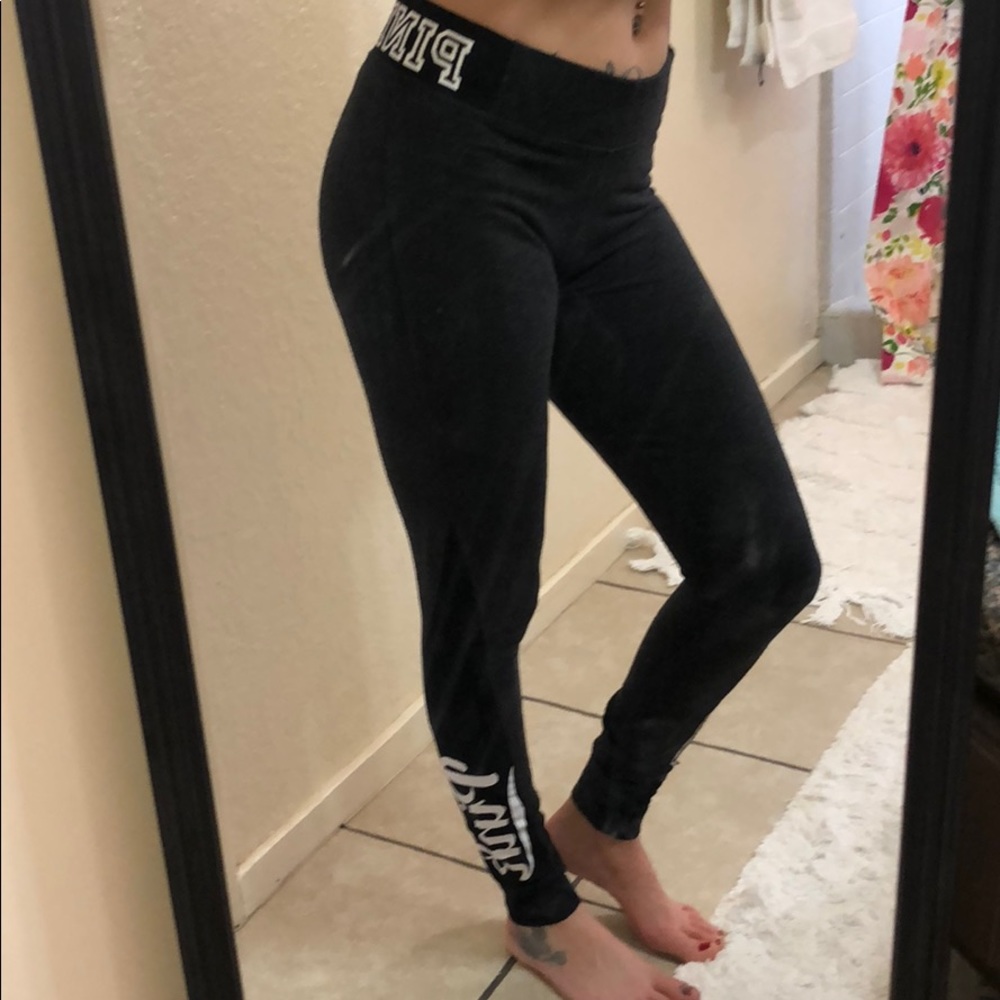 VS Pink yoga pants.
